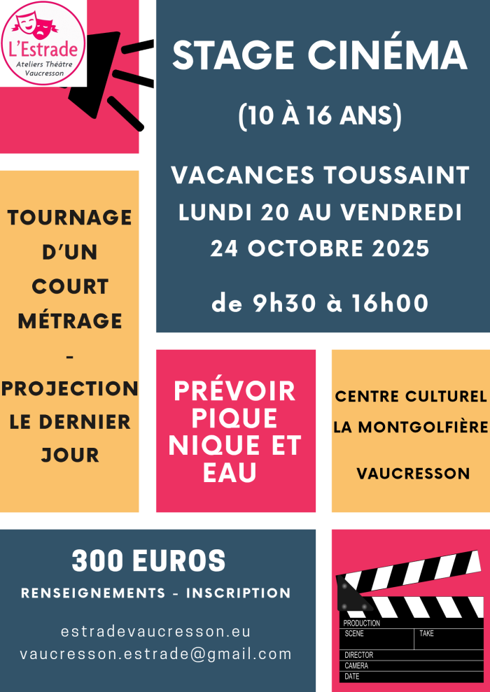 L’ESTRADE_Affiche_Stage_Cinéma_v2 L'ESTRADE_Affiche_Stage_Cinéma_v2